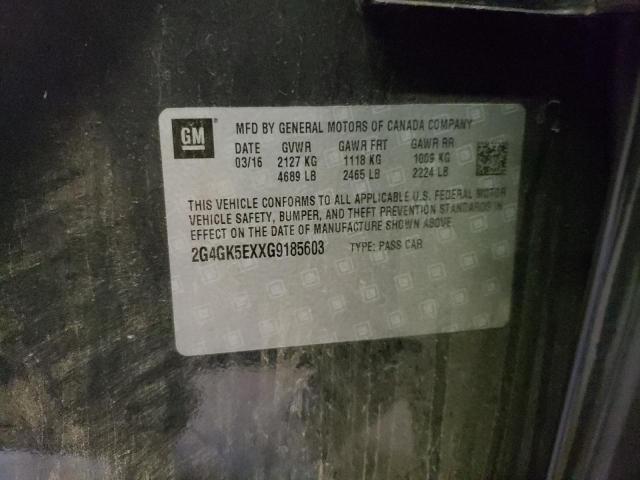 2G4GK5EXXG9185603 - 2016 BUICK REGAL 灰色 照片 12