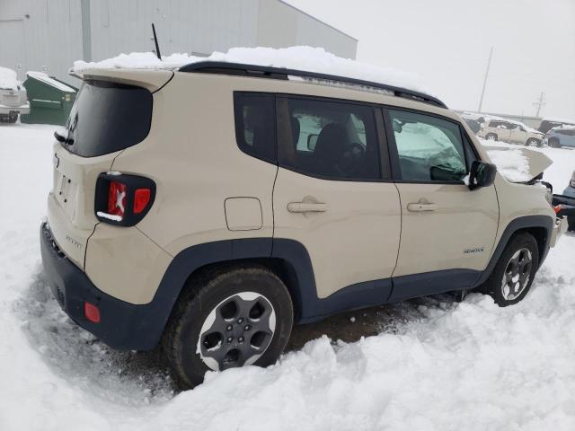 ZACCJAAT5GPE33634 - 2016 JEEP RENEGADE SPORT BEIGE photo 3