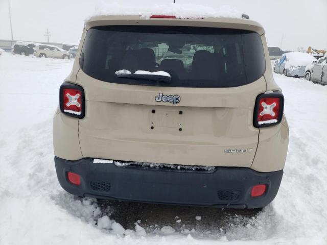 ZACCJAAT5GPE33634 - 2016 JEEP RENEGADE SPORT BEIGE photo 6