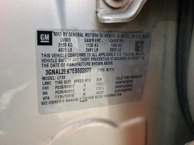 3GNAL2EK7ES602077 - 2014 CHEVROLET CAPTIVA LS ბეჟი ფოტო 13