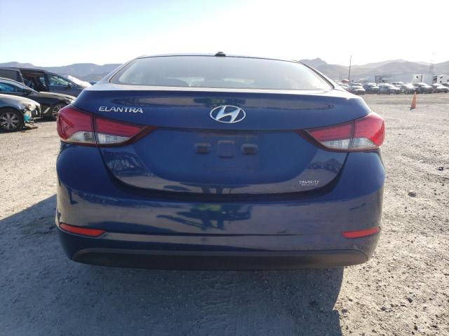 5NPDH4AE5GH699022 - 2016 HYUNDAI ELANTRA SE BLUE photo 6