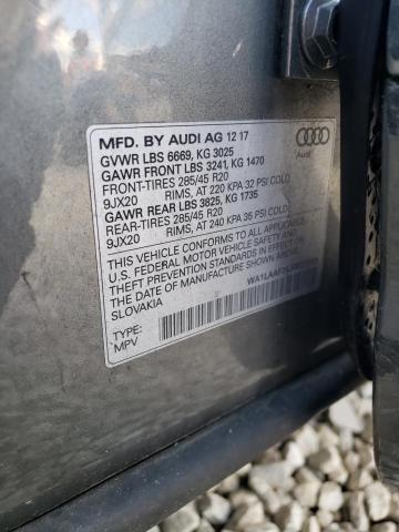 WA1LAAF74JD027839 - 2018 AUDI Q7 PREMIUM PLUS GRAY photo 13