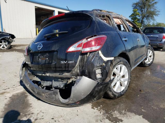 JN8AZ1MWXBW181045 - 2011 NISSAN MURANO S BLACK photo 4