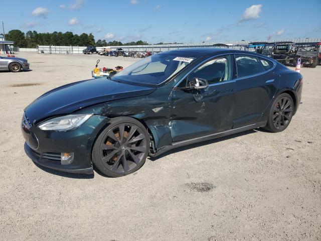 5YJSA1H12EFP40893 - 2014 TESLA MODEL S GRAY photo 1
