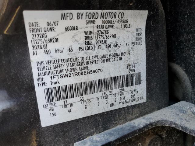 1FTSW21R08EB56070 - 2008 FORD F250 SUPER DUTY BROWN photo 14