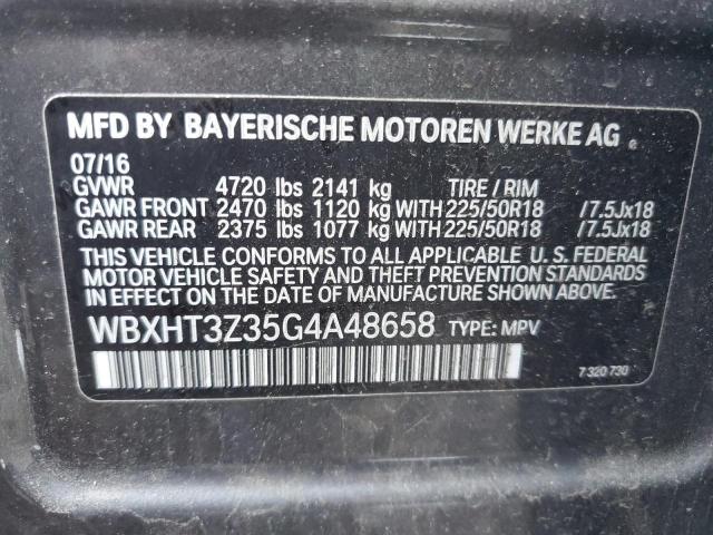 WBXHT3Z35G4A48658 - 2016 BMW X1 XDRIVE28I GRAY photo 13