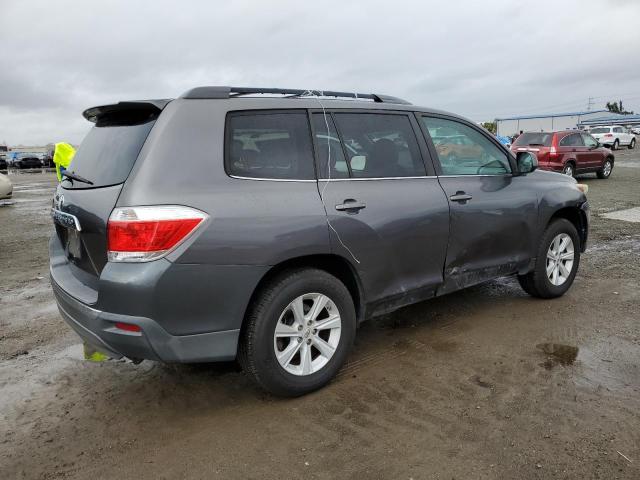 5TDZK3EH4CS072225 - 2012 TOYOTA HIGHLANDER BASE Gris photo 3