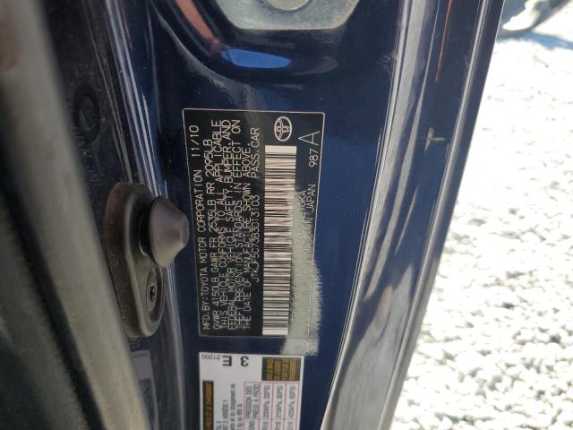 JTKJF5C73B3013103 - 2011 TOYOTA SCION TC Mavi foto 12