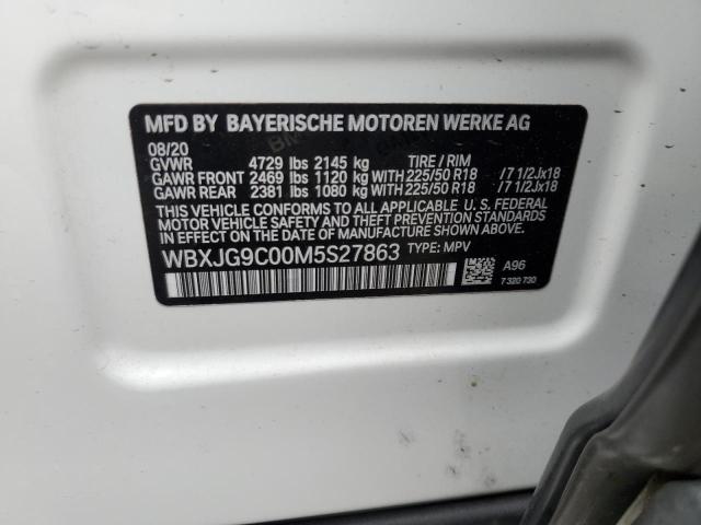 WBXJG9C00M5S27863 - 2021 BMW X1 XDRIVE28I WHITE photo 13