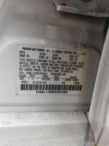 1N4BL11D55C297284 - 2005 NISSAN ALTIMA SE WHITE photo 13