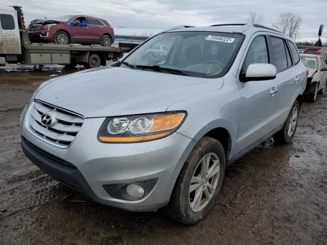 5NMSKDAG0AH371330 - 2010 HYUNDAI SANTA FE LIMITED SILVER photo 1