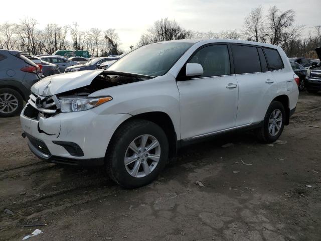 5TDZA3EH7DS037487 - 2013 TOYOTA HIGHLANDER BASE WHITE photo 1