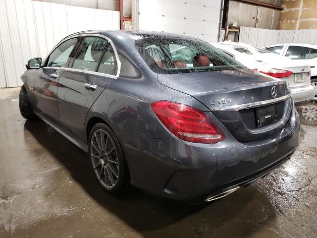 55SWF4KB3FU007936 - 2015 MERCEDES-BENZ C300 300 4MATIC GRAY photo 2