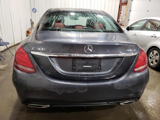 55SWF4KB3FU007936 - 2015 MERCEDES-BENZ C300 300 4MATIC GRAY photo 6