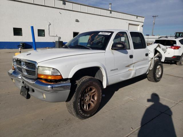 1B7HG48N72S532617 - 2002 DODGE DAKOTA QUAD SLT WHITE photo 1