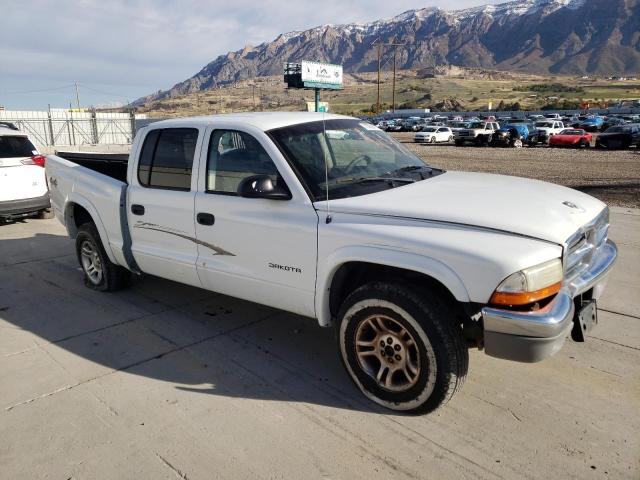 1B7HG48N72S532617 - 2002 DODGE DAKOTA QUAD SLT WHITE photo 4