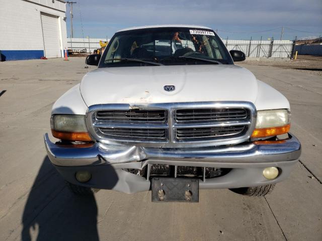 1B7HG48N72S532617 - 2002 DODGE DAKOTA QUAD SLT WHITE photo 5