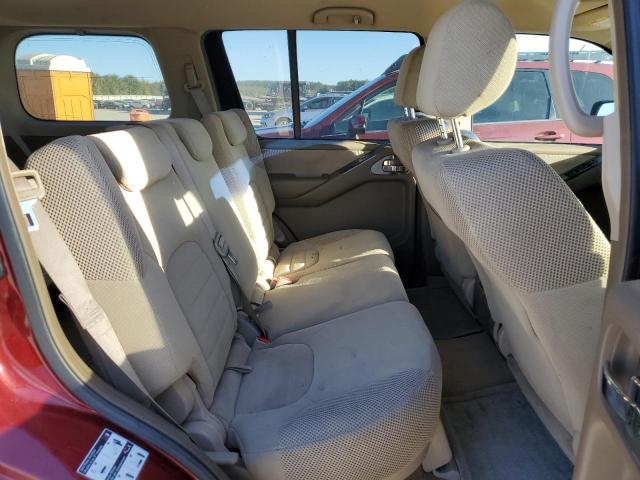 5N1AR18W16C606256 - 2006 NISSAN PATHFINDER LE 勃艮第红 照片 11