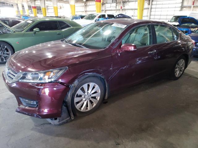 1HGCR2F85FA030160 - 2015 HONDA ACCORD EXL MAROON photo 1