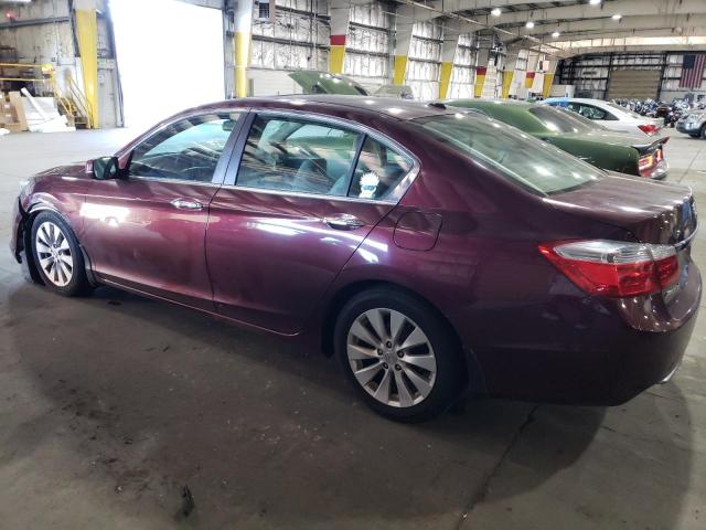 1HGCR2F85FA030160 - 2015 HONDA ACCORD EXL MAROON photo 2