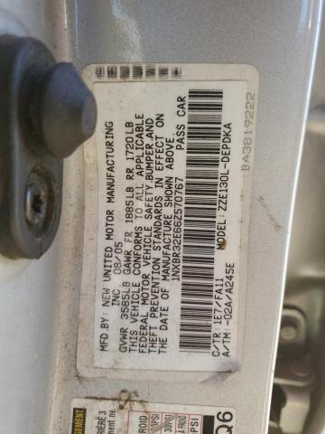 1NXBR32E66Z570767 - 2006 TOYOTA COROLLA CE SILVER photo 12