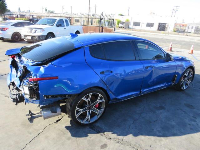 KNAE35LC3M6093158 - 2021 KIA STINGER GT BLUE photo 3