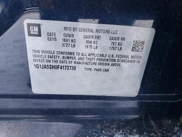 1G1JA5SH0F4173738 - 2015 CHEVROLET SONIC LS 蓝色 照片 12