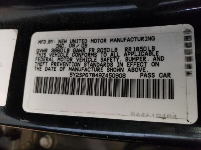 5Y2SP67849Z450908 - 2009 PONTIAC VIBE BLACK photo 13