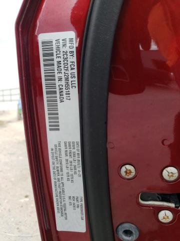 2C3CDZFJ2MH551817 - 2021 DODGE CHALLENGER R/T SCAT PACK BURGUNDY photo 12