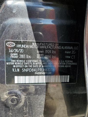 5NPD84LF9LH610116 - 2020 HYUNDAI ELANTRA SEL GRAY photo 13