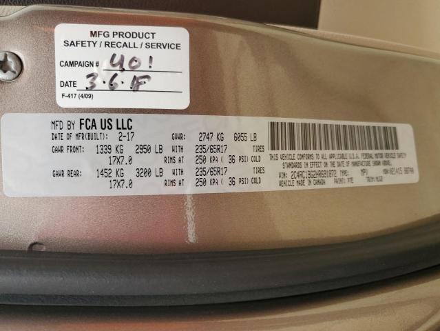 2C4RC1BG2HR691872 - 2017 CHRYSLER PACIFICA TOURING L 灰色 照片 13