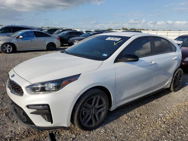 3KPF34AD3ME338807 - 2021 KIA FORTE GT LINE WHITE photo 1