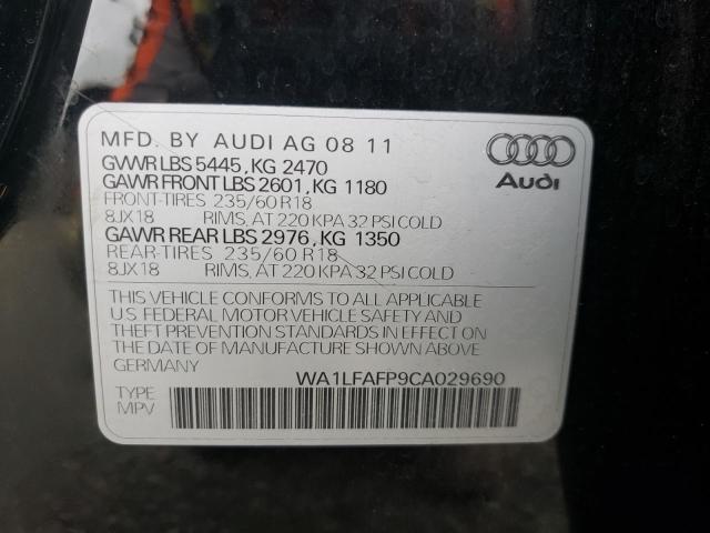 WA1LFAFP9CA029690 - 2012 AUDI Q5 PREMIUM PLUS BLACK photo 14