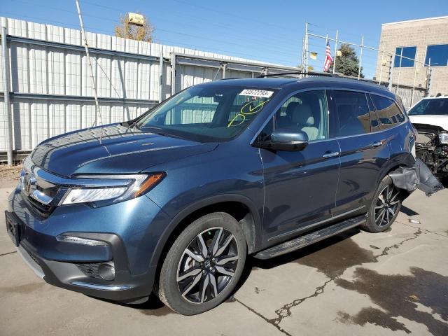 5FNYF6H03KB012348 - 2019 HONDA PILOT ELITE BLUE photo 1