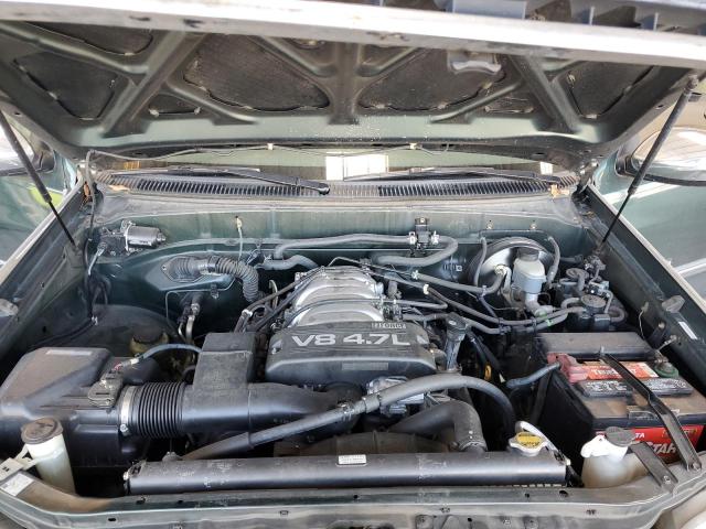5TBRT34191S206881 - 2001 TOYOTA TUNDRA ACCESS CAB მწვანე ფოტო 11