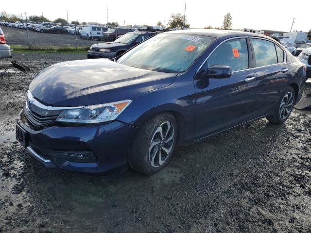 1HGCR2F83GA181614 - 2016 HONDA ACCORD EXL BLUE photo 1