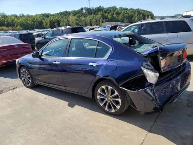 1HGCR2F55FA016376 - 2015 HONDA ACCORD SPORT BLUE photo 2