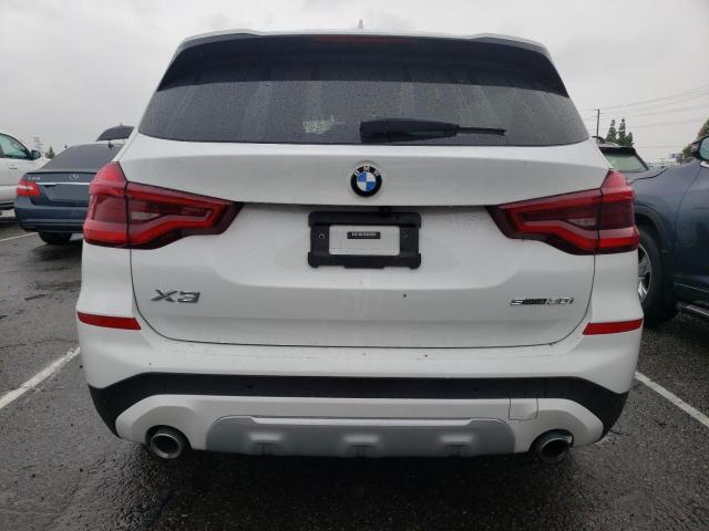 5UXTY3C04M9E90657 - 2021 BMW X3 SDRIVE30I WHITE photo 6