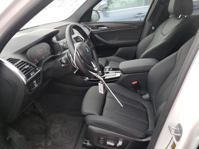 5UXTY3C04M9E90657 - 2021 BMW X3 SDRIVE30I WHITE photo 7