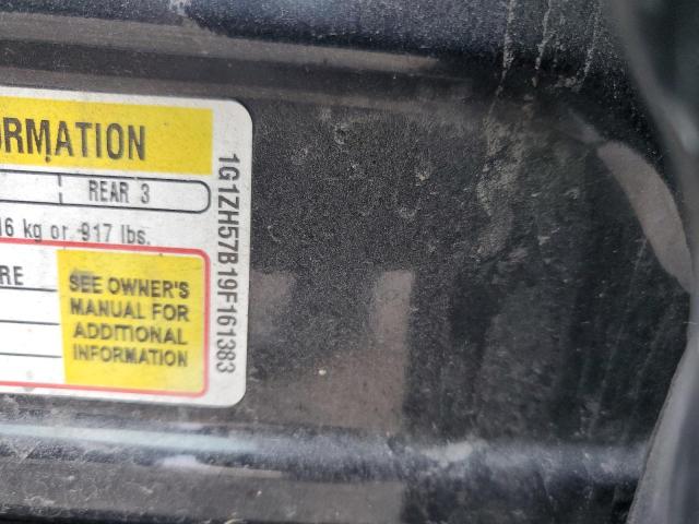 1G1ZH57B19F161383 - 2009 CHEVROLET MALIBU 1LT BLACK photo 12