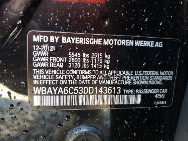 WBAYA6C53DD143613 - 2013 BMW 740 I BLACK photo 12