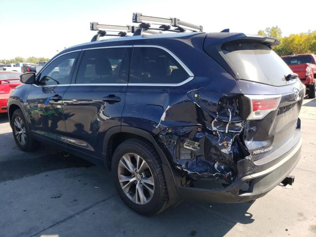 5TDJKRFH3FS207620 - 2015 TOYOTA HIGHLANDER XLE Mavi foto 2