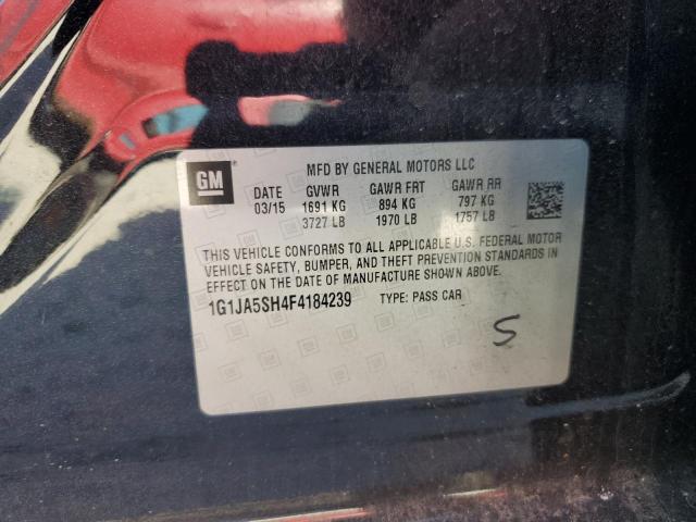 1G1JA5SH4F4184239 - 2015 CHEVROLET SONIC LS 黑色 照片 12