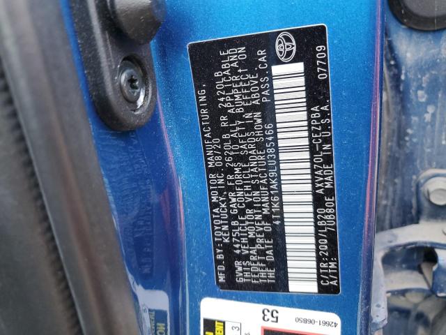 4T1K61AK9LU385466 - 2020 TOYOTA CAMRY XSE BLUE photo 13