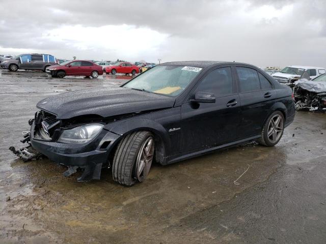 WDDGF7HB2CA637990 - 2012 MERCEDES-BENZ C 63 AMG BLACK photo 1