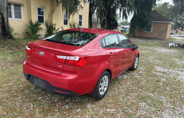 KNADM4A35F6455323 - 2015 KIA RIO LX RED photo 4