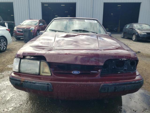 1FABP41A2KF289214 - 1989 FORD MUSTANG LX MAROON photo 5