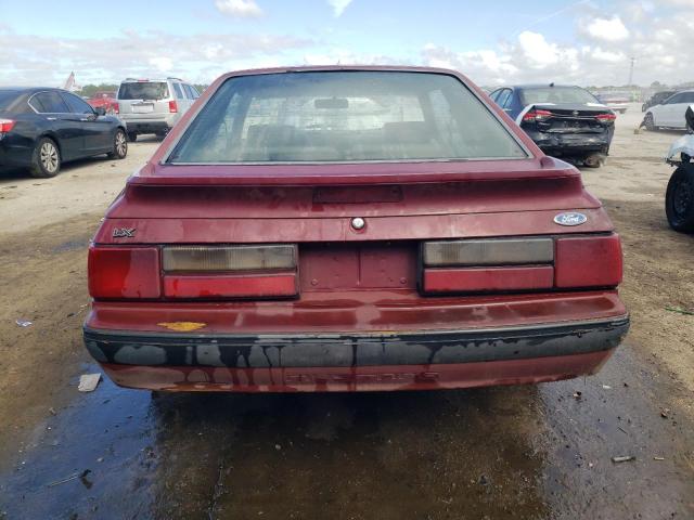 1FABP41A2KF289214 - 1989 FORD MUSTANG LX MAROON photo 6