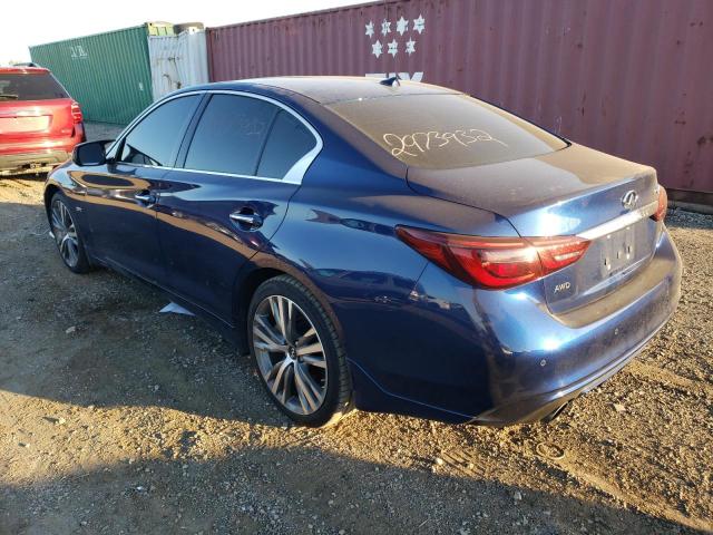 JN1EV7AR2KM557147 - 2019 INFINITI Q50 LUXE BLUE photo 2