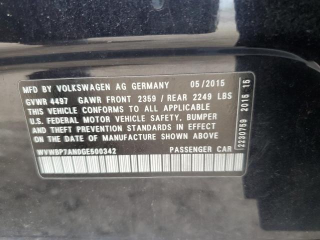 WVWBP7AN0GE500342 - 2016 VOLKSWAGEN CC BASE BLACK photo 13